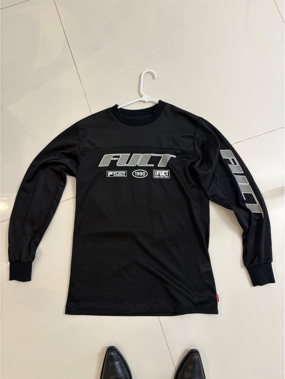 FUCT reflective black motorcross jersey